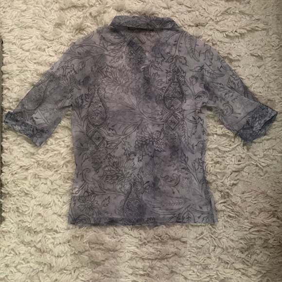 90s Necessary Objects Sheer Mesh Tattoo Top - Picture 2 of 4